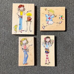 Penny Black Rubber Stamps Margaret Sherry Collection Lot of 4 Stamps